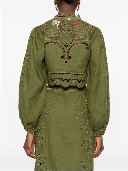 Richelieu Majestic Garden shirt FARM RIO | 344608GREENL0013